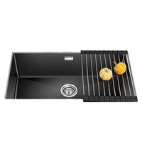 OULIN 欧琳 OLWGR9117H 纳米手工单槽 黑色 760*428*200mm