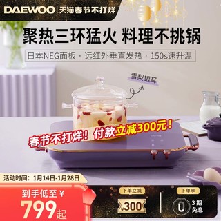 DAEWOO 大宇 电陶炉家用小型大功率火锅智能多一体锅套装电热磁炉旗舰店