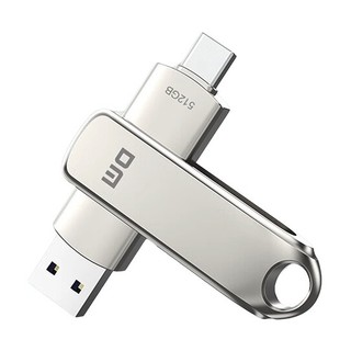 DM 大迈 PD189 USB3.1 U盘 银色 512GB USB-A/Type-C