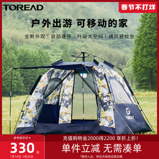 TOREAD 探路者 帐篷野外露营沙滩野餐郊游轻便钓鱼简易折叠椅全自动装备