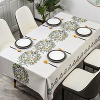 柔柔兔 PVC桌布长方形家用餐桌茶几桌布防水防油桌布布艺台布轻奢桌垫