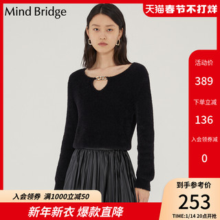 Mind Bridge 女士低圆领针织衫 MVKT728C
