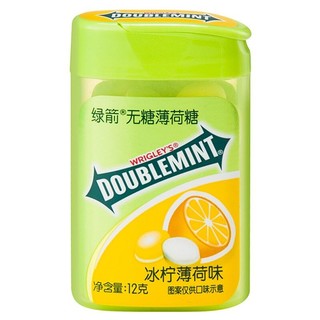 DOUBLEMINT 绿箭 无糖薄荷糖 冰柠薄荷味 12g 3盒