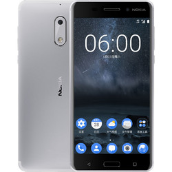 NOKIA 诺基亚 6 (Nokia6) 4GB+64GB 银白色 全网通 双卡双待 移动联通电信4G手机