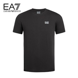 EMPORIO ARMANI 阿玛尼 奢侈品男装EA7男士棉质T恤衫 3KPT13-PJ02Z 黑色