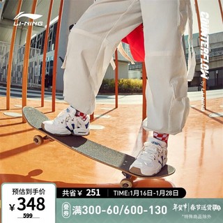 LI-NING 李宁 女鞋运动鞋CF系列theone系列御风2.0休闲鞋 香槟白/幻影黑-1 35