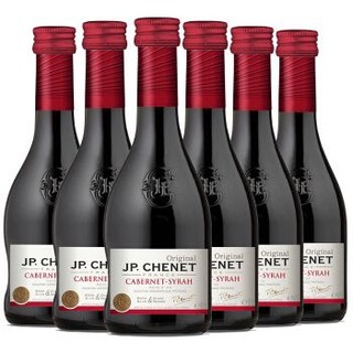 J.P.CHENET 香奈 赤霞珠西拉红葡萄酒 187ml*6 整箱装 年货送礼