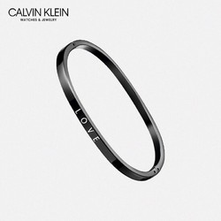 Calvin Klein 卡尔文·克莱 hook护刻系列 PVD黑色细手镯 KJ06BD1901