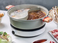 Taste plus 悦味 元麦陶土 元木系列 鸳鸯火锅 30cm 4.3L