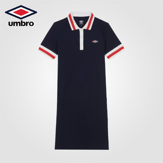 Umbro 茵宝 运动22秋冬新品撞色翻领修身款女士连衣裙|UH212AP3404