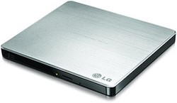 EMINENT 雅士 LG 电子 8X USB 2.0 多用、超轻薄便携 DVD 刻录机外置硬盘，支持 PC 和 Mac M-DISC，银色（gp60ns50）