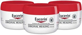 Eucerin 优色林 原始修复霜，无香料，丰富的乳液，适合非常干燥的皮肤-4盎司（约113.40克），罐装（3瓶装）