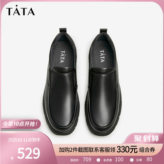 TATA 他她 男士商务休闲鞋 TWJ10DM2 黑色 40