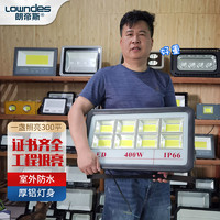 LOWNDES 朗帝斯 led投光灯防水户外广场篮球场照明门头广告工地大功率防爆投射灯