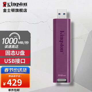 Kingston 金士顿 DTMaxa高速固态U盘 USB3.2 大容量优盘手机U盘 512GB（USB接口）