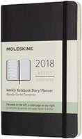 Moleskine 2018年12个月经典软面周记本 黑色