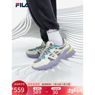 FILA 斐乐 官方 FLUID猫爪老爹鞋女 2020秋季新款休闲复古运动鞋女鞋 斑鸠黄-TS-F12W114111F 38