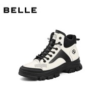 BeLLE 百丽 厚底撞色工装靴女冬新商场同款休闲时装靴加绒X3U1DDD1