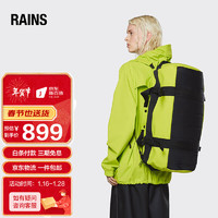 RAINS Duffel Bag Small 旅行包管状外形防水双肩背包手提包 荧光青绿