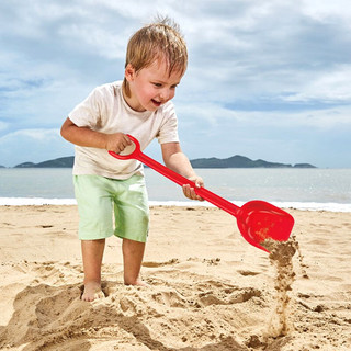 Hape 儿童沙滩玩具 戏水挖沙工具玩沙子铲子水壶玩水玩雪模型亲子互动1-3-6岁男女小孩 E4076灵巧小铲红色