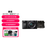 SONY 索尼 A6100 微单数码相机入门摄像4K视频Vlog自拍高清旅游WiFi相机