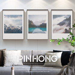 PINHONG 唯美风景北欧风格装饰画现代简约客厅壁画山水玄关壁画