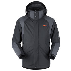 TFO 冲锋衣 加厚保暖户外防寒登山服 三合一两件套防风御寒外套
