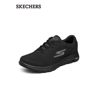 斯凯奇skechersGOWALK舒适减震健步鞋男士轻便休闲运动鞋网面鞋55519 全黑色/BBK 44