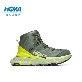 HOKA ONE ONE 男女鞋TENNINE Hike GTX109徒步鞋防水防滑减震轻便 40.5/255mm 百里香/月见草绿-男（建议拍大1码）