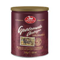 SAQUELLA 圣贵兰 意大利进口ARABICA尚品危地马拉纯黑咖啡粉250g罐装