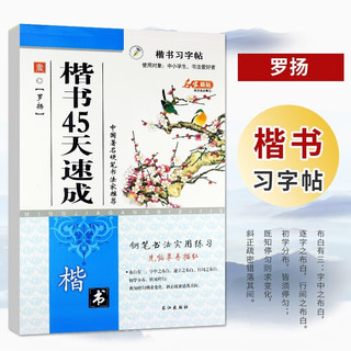 楷书练字帖常用楷书45天速成 正版 楷书临摹钢笔硬笔书法书写练习中小学生初学者练字贴单册