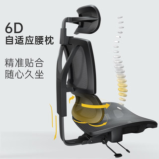 支家 1606B 人体工学椅电脑椅可躺大后仰可躺学习椅员工椅办公椅 黑框灰网