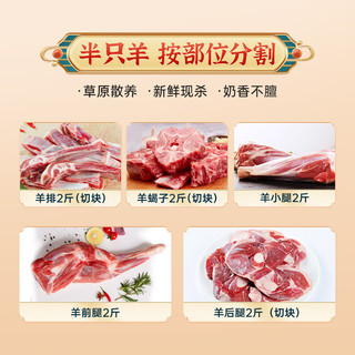 Red Chef 红小厨 RedChef 红小厨 羊肉羊排礼盒 呼伦贝尔半只羊组合10斤 生鲜原切 烧烤火锅年货