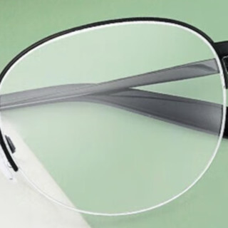 Coastal Vision 镜宴&essilor 依视路 CVF2029BK 金属眼镜框+钻晶A3系列 非球面镜片