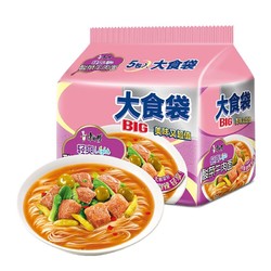 康师傅 大食袋 老坛酸菜牛肉面 五连包