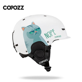 copozz HMT-20200滑雪头盔男女成人 单双板雪镜套装装备安全专业雪盔护具嫌弃猫L码