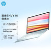 惠普HP Envy 16英寸创意轻薄笔记本电脑(12代i7 32G DDR5 1T 4×4PCIe RTX3060 4K AMOLED触摸屏 薯条)月光银
