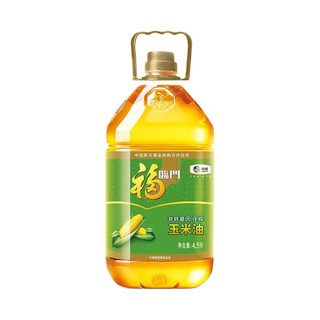 福临门 非转基因 压榨一级 玉米油 4.5L*2桶