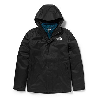 北面（The North Face）三合一冲锋衣外套男秋冬上新|4U7M U6Y/黑色/蓝色 XL/180 XXL/185