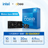 intel 英特尔 12代英特尔酷睿 Intel i5-12600KF搭abee Apex Plus i240一体式CPU水冷散热器