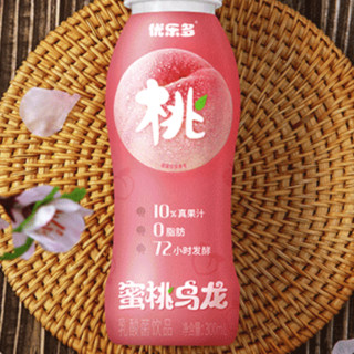 优乐多 蜜桃乌龙 乳酸菌饮品 300ml*6瓶