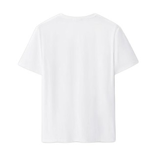 HLA 海澜之家 男士圆领短袖T恤 HNTBJ2D068A 米白 L