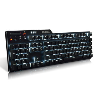 黑爵（AJAZZ） AK35i 蒸汽朋克机械键盘 家用台式笔记本电脑有线游戏键盘 复古朋克竞技键盘 AK35I黑色红轴（白光版）