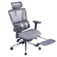 恋树（LIANSHU） L1电脑椅家用 人体工学椅子 办公椅可躺 老板椅 转椅 撑腰电竞椅 灰色（海绵座垫）+脚托