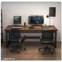 TUOSHI 拓实 电脑桌台式家用书桌书架一体桌学生学习桌椅组合卧室办公写字桌子