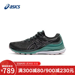 ASICS 亚瑟士 Gel-Kayano 28 女子跑鞋 1012B047-004 黑色/绿色 37.5