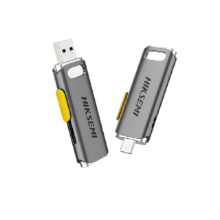 HS-USB-R36C USB 3.2 固态U盘 深灰色 256GB Type-C/USB-A双口