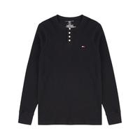 TOMMY HILFIGER 男士圆领长袖T恤 09T4076 黑色 XL