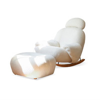 YESWOOD 源氏木语 S05109 大白单人沙发椅+脚凳 云棉白