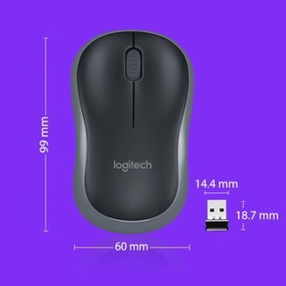 logitech 罗技 M187P 2.4G无线鼠标 1000DPI 黑色